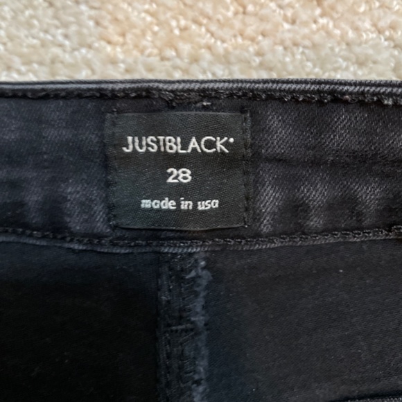 Black denim cut off shorts - Picture 3 of 3